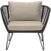 Image de Bloomingville - Fauteuil rembourré Mundo - Beige - Fil PVC