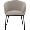 Image de Bloomingville Chaise Cortone, Gris, Polyester