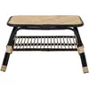 Image de Bloomingville Table d'appoint Loue, Noir, Rotin