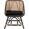 Image de Bloomingville Chaise Loue, Noir, Rotin