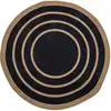Image de Bloomingville Tapis Lune, Noir, Seagrass