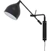 Image de Bloomingville Lampe murale Lyam, Noir, Métal
