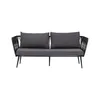 Image de Bloomingville - Canapé de jardin rembourré Pavone - Noir - Corde polyester