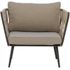 Image de Bloomingville - Fauteuil rembourré Pavone - Beige - Corde polyester