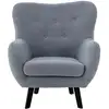 Image de Creative Collection Fauteuil Beau, Bleu, Coton