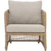 Image de Bloomingville - Fauteuil rembourré Penzano - Beige - Polyrotin tressé