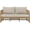 Image de Bloomingville - Canapé de jardin rembourré Penzano - Beige - Polyrotin