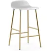 Image de Normann Copenhagen - Tabouret de bar Form - Blanc - Acier plaqué laiton - Designer Simon Legald