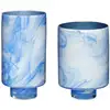 Image de Hübsch Cloud Vaces Bleu/Blanc (lot de 2)