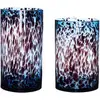 Image de Hübsch Leo vases cylindre noir/bleu (série de 2)