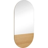 Image de HÜBSCH - Miroir mural Crescent - Bois naturel - Placage de chêne certifié