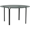Image de HÜBSCH - Table basse Orbit - Noir - Verre texturé