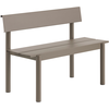 Image de Muuto - Banc avec dossier Linear - Beige - Acier galvanisé thermolaqué - Designer Thomas Bentzen
