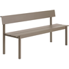 Image de Muuto - Banc avec dossier Linear - Beige - Acier galvanisé thermolaqué - Designer Thomas Bentzen
