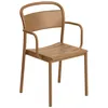 Image de Muuto - Fauteuil empilable Linear - Beige - Acier - Designer Thomas Bentzen