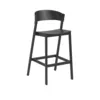 Image de Muuto - Tabouret de bar Cover - Noir - Contreplaqué de frêne - Designer Thomas Bentzen