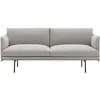 Image de Muuto - Canapé 2 places Outline - Gris - Tissu Clay - Designer Anderssen & Voll
