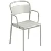 Image de Muuto - Fauteuil empilable Linear - Gris - Acier revêtement poudre - Designer Thomas Bentzen