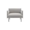 Image de Muuto - Fauteuil rembourré Outline - Gris - Tissu Clay - Designer Anderssen & Voll
