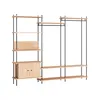 Image de MOEBE - Dressing Shelving System - Bois naturel - MDF placage chêne
