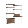 Image de MOEBE - Bureau Shelving System - Marron - MDF placage chêne