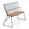 Image de Houe - Banc avec dossier Paon - Bois naturel - Acier revêtement poudre - Designer Henrik Pedersen