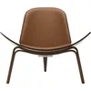 Image de CARL HANSEN & SON - Fauteuil lounge Wegner - Marron - Contreplaqué de noyer huilé - Designer Hans J. Wegner