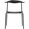 Image de CARL HANSEN & SON - Chaise empilable Wegner - Noir - Contreplaqué de hêtre peint - Designer Hans J. Wegner