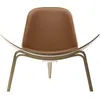 Image de CARL HANSEN & SON - Fauteuil lounge Wegner - Marron - Contreplaqué de noyer huilé - Designer Hans J. Wegner
