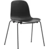 Image de Normann Copenhagen - Chaise empilable Form - Noir - Acier laqué - Designer Simon Legald