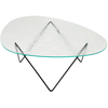 Image de Gubi - Table basse Pedrera - Transparent - Verre trempé texturé - Designer Barba Corsini