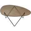 Image de Gubi - Table basse Pedrera - Marron - Verre trempé texturé - Designer Barba Corsini