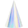 Image de Chapeau de Fête Irisé (Lot de 6)