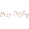 Image de Guirlande Happy Birthday Or Rose