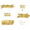 Image de Photo Props Baby Shower Or 6 pièces