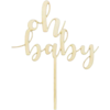Image de Décoration en bois Oh Bébé 17 cm   décoration élégante pour baby shower et naissance
