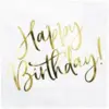 Image de Serviette en papier Happy Birthday Or (Lot de 20)