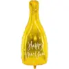 Image de Ballon Aluminium Bouteille - Happy New Year - Or - 32x82cm