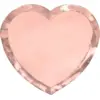 Image de Assiette en papier forme Coeur Or Rose (Lot de 6)