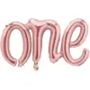 Image de Ballon Métallique ONE or rose 66x37cm