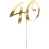 Image de Décoration pour Gâteau 40 couleur Or