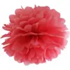 Image de Pompon en papier rouge 25cm