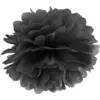 Image de Pompon en papier noir 25cm