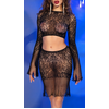 Image de Ensemble Haut et jupe dentelle Manilla Noir S/M