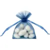 Image de Lot de 20 pochettes organza bleu