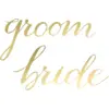Image de Déco chaise mariage Bride Groom, Or
