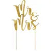 Image de Décoration Gâteau "Mr & Mrs", or, 25.5cm
