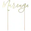 Image de Décoration Gâteau "Mariage", or, 22.5cm
