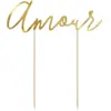 Image de Décoration Gâteau "Amour", or, 22.5cm