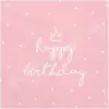 Image de Lot de 20 serviettes en papier Happy Birthday roses